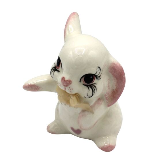 Vintage Bunny Rabbit Family Figurines Hand Painted Les Trois Paulettes Ceramics - Picture 5 of 9